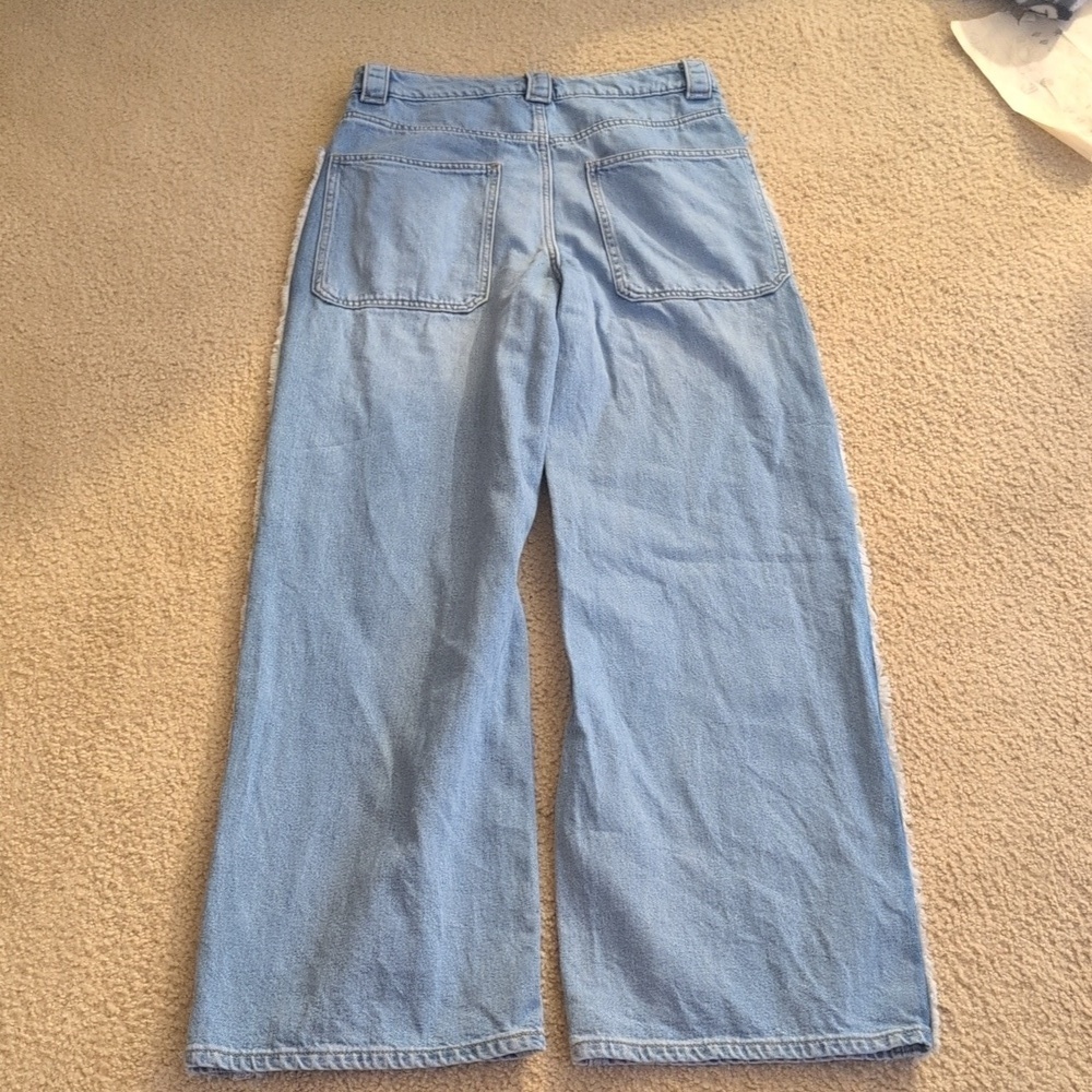 & Other Stories Fringe Wide Leg Jeans Size 4 - Picture 16 of 16